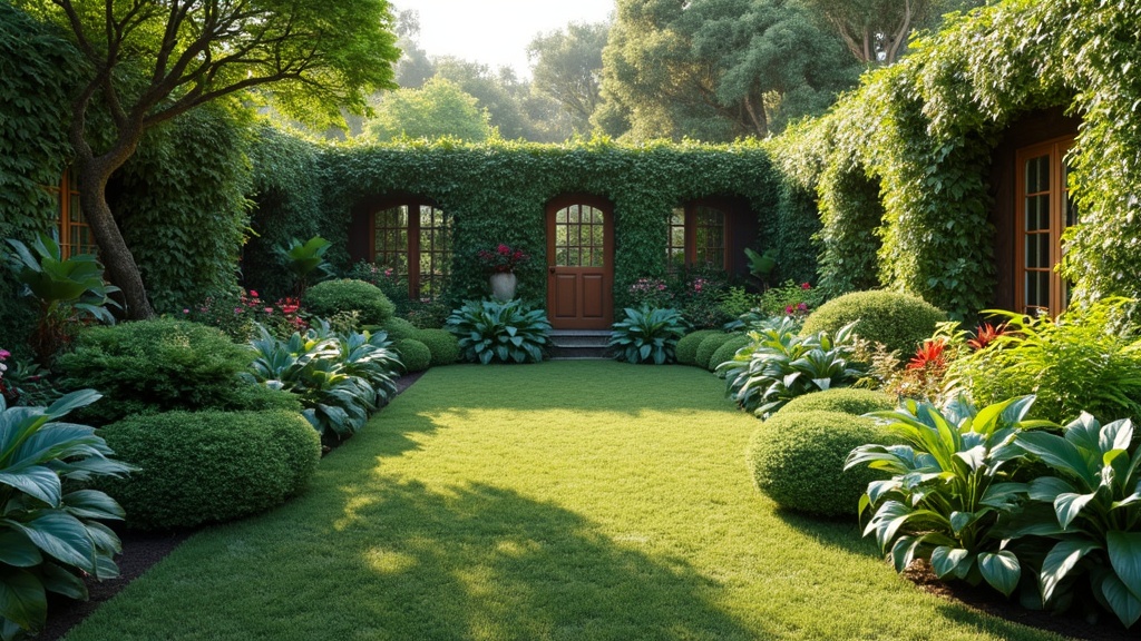 aménager un jardin en longueur avec des plantes grimpantes et des massifs transversaux