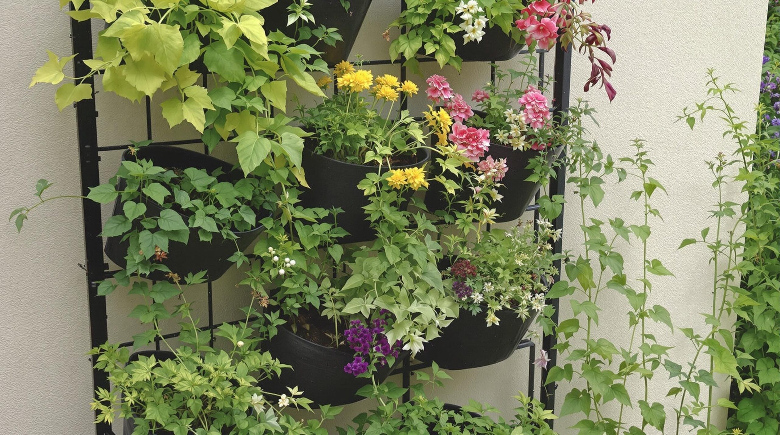 aménager un potager vertical avec des bouteilles en plastique