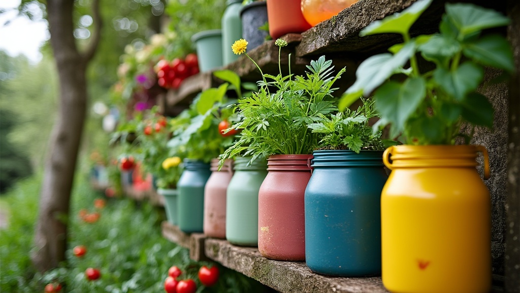 aménager un potager vertical avec des bouteilles en plastique