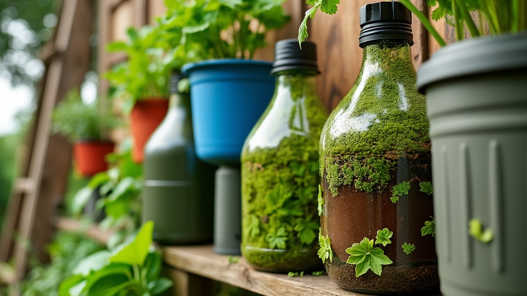 aménager un potager vertical avec des bouteilles en plastique