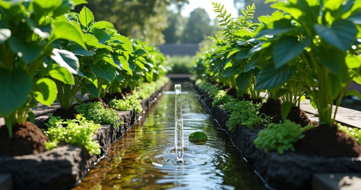 économie d'eau avec un potager hydroponique vertical