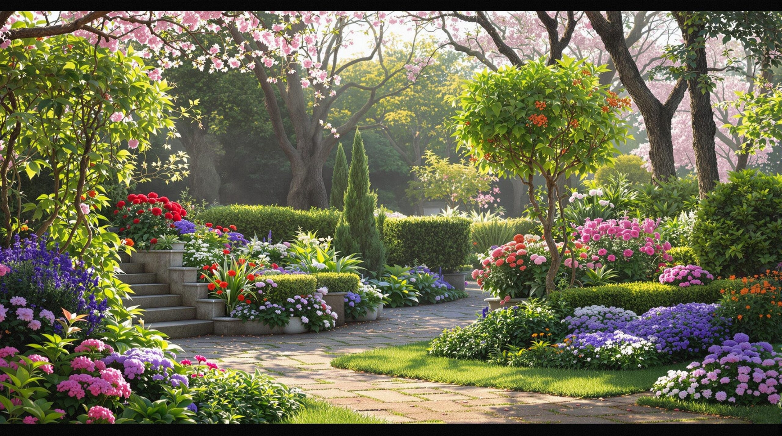 février au jardin d'ornement