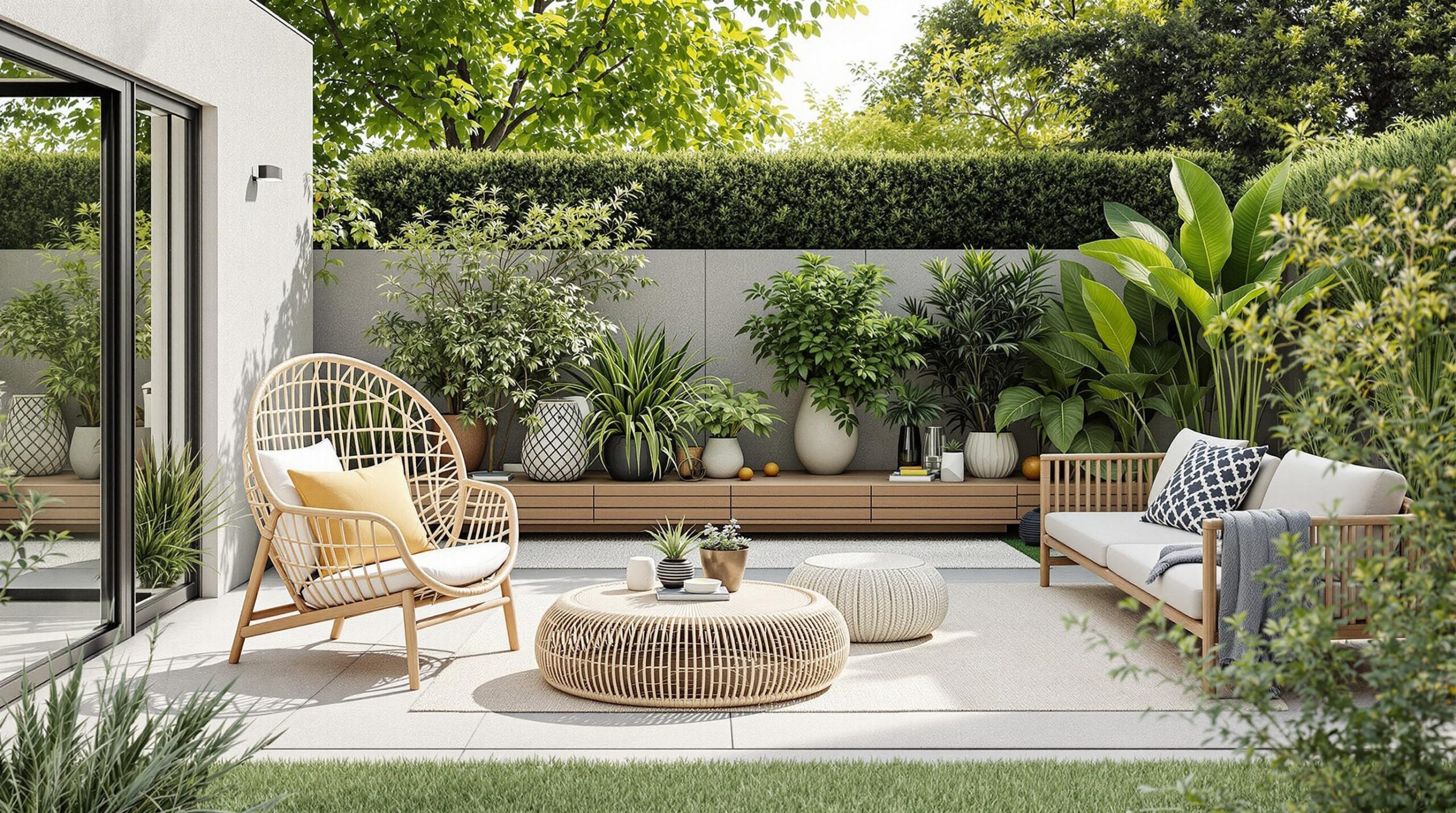 tendances déco jardin néo-minimaliste 2024