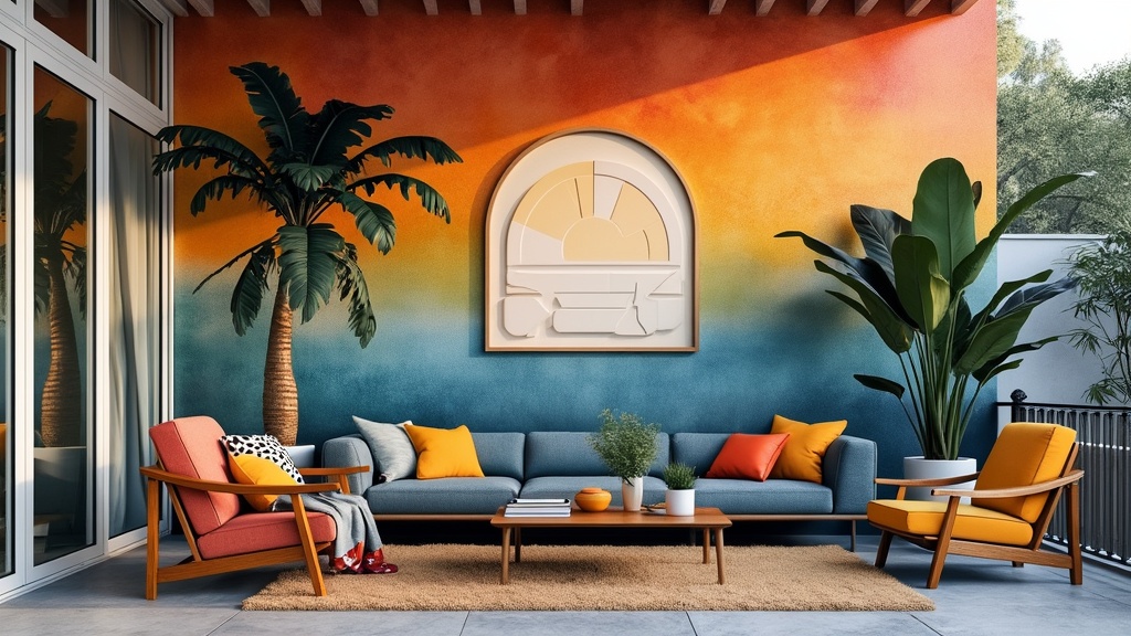 tendances déco outdoor pop art 2024