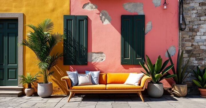 tendances déco outdoor pop art 2024