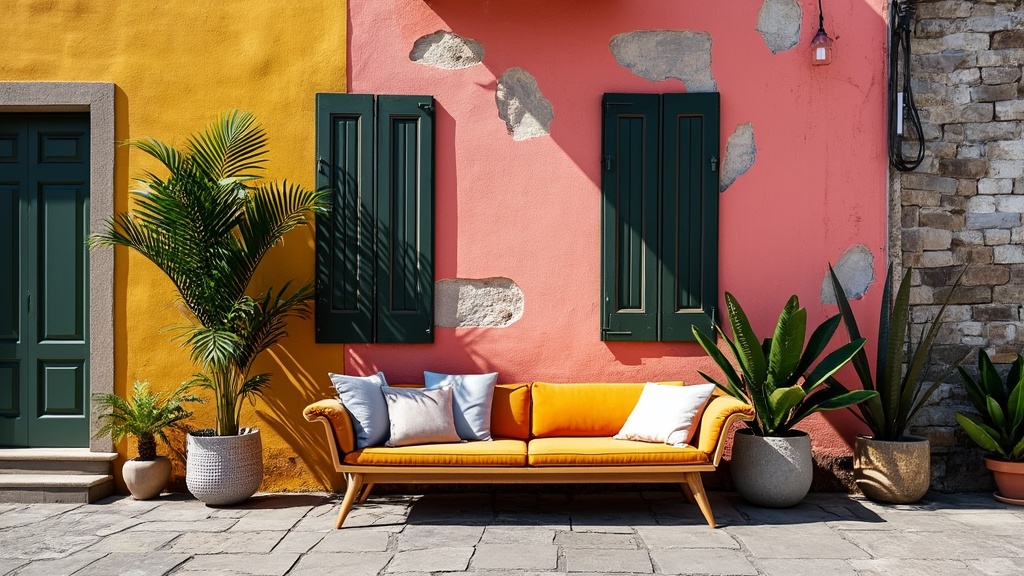 tendances déco outdoor pop art 2024