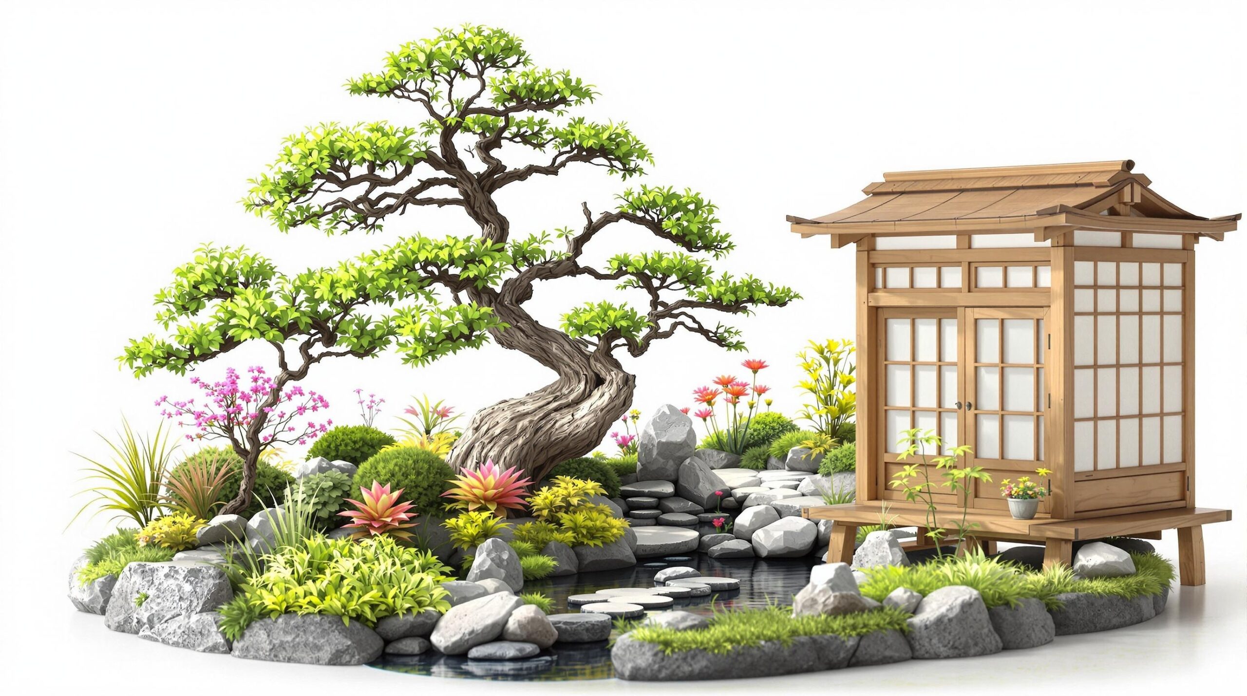 jardin japonais miniature à faire soi-même