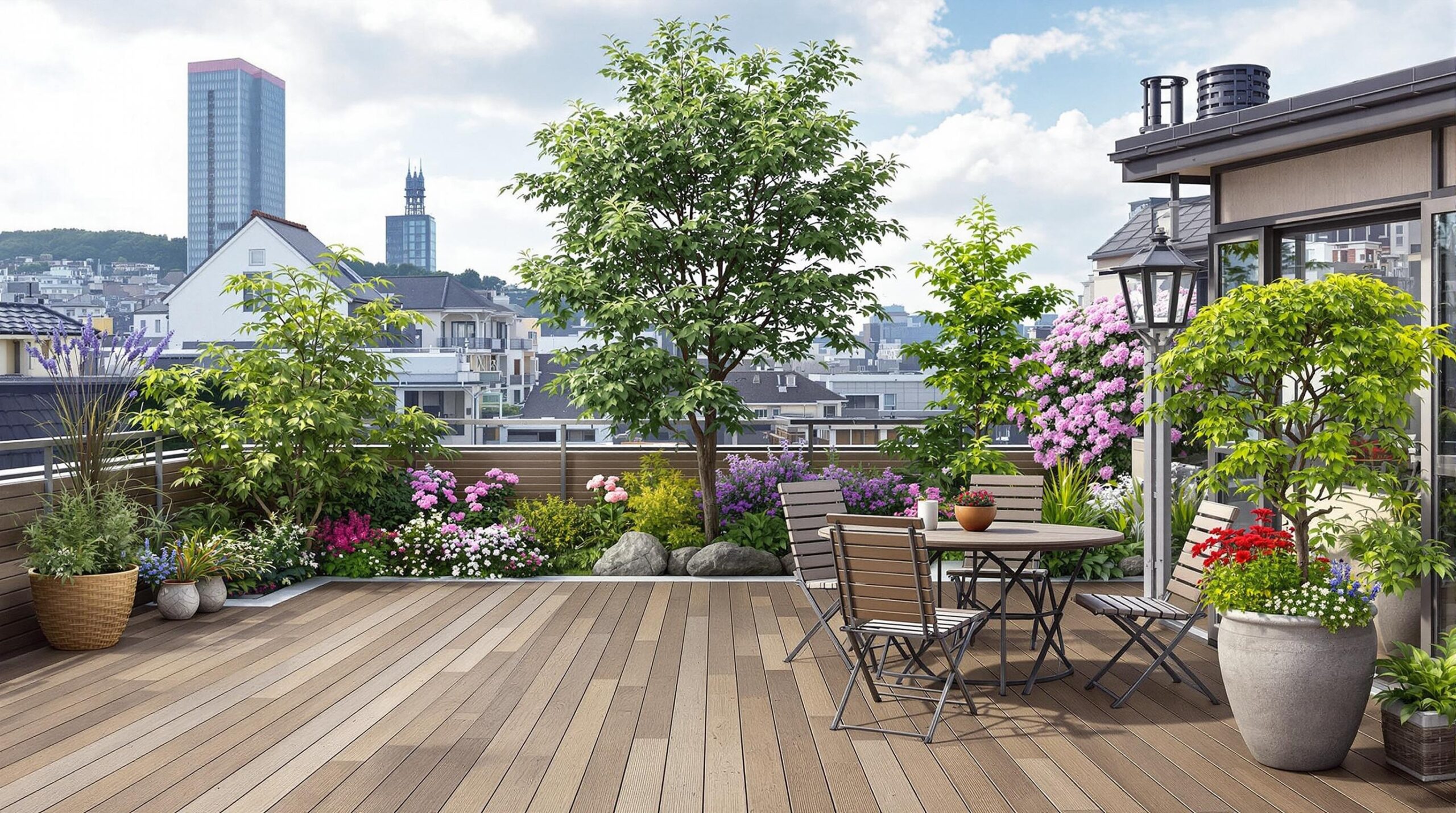 petit jardin japonais sur terrasse