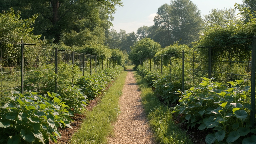 allée de potager à dérouler