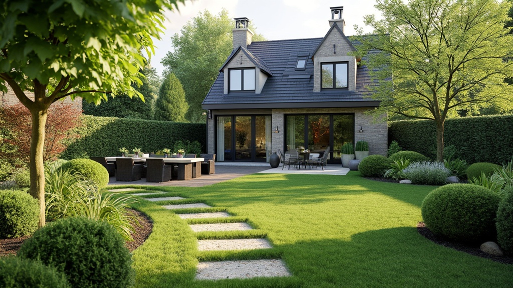 aménagement jardin devant la maison