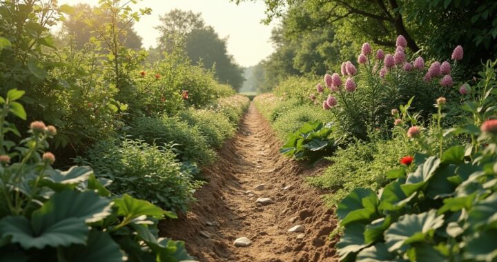 chemin potager à dérouler